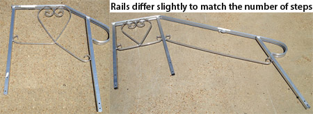rails for fiberglass steps