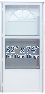 32x74 Aluminum Door Fan Window LH for Mobile Home Manufactured Housing