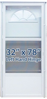 32x78 Aluminum Door Fan Window LH for Mobile Home Manufactured Housing