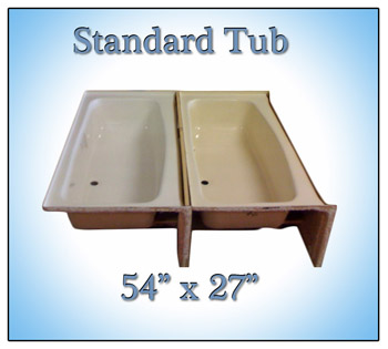 standard mobile home tub