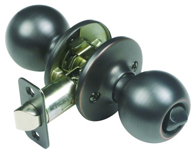 Ball Knob Oil Rubbed Bronze Privacy Door Knob for Bedrooms and Bathrooms