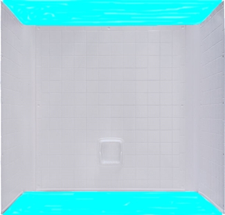 54x27 One piece ABS Tile Tub/Shower Surround
