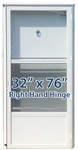 32x76 Aluminum Solid Door with Peephole RH for Mobile Home Manufactured Housing