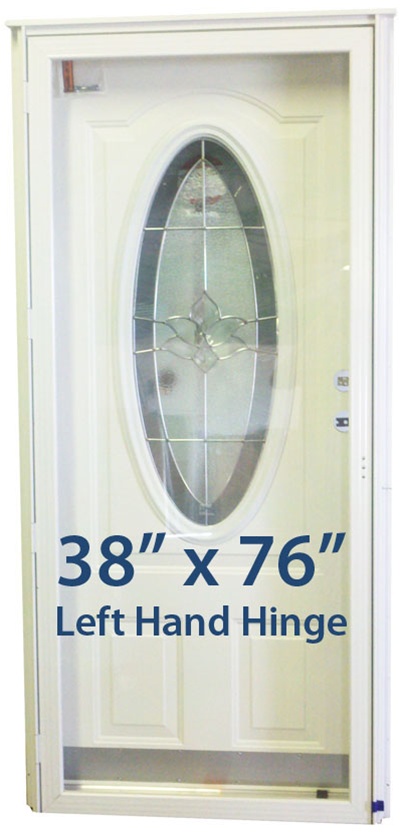 38x76 3/4 Oval Glass Door LH for Mobile Home Manufactured Housing