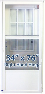 34x76 Cottage Door RH for Mobile Home Manufactured Housing
