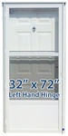 32x72 Steel Solid Door with Peephole LH for Mobile Home Manufactured Housing