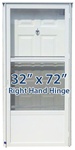 32x72 Steel Solid Door with Peephole RH for Mobile Home Manufactured Housing