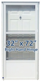 32x72 Steel Solid Door with Peephole RH for Mobile Home Manufactured Housing