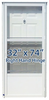 32x74 Steel Solid Door with Peephole RH for Mobile Home Manufactured Housing