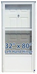 32x80 Steel Solid Door with Peephole LH for Mobile Home Manufactured Housing