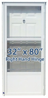 32x80 Steel Solid Door with Peephole RH for Mobile Home Manufactured Housing