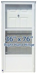 36x76 Steel Solid Door with Peephole RH for Mobile Home Manufactured Housing