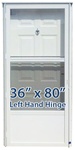 36x80 Steel Solid Door with Peephole LH for Mobile Home Manufactured Housing