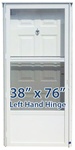 38x76 Steel Solid Door with Peephole LH for Mobile Home Manufactured Housing