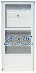 38x76 Steel Solid Door with Peephole RH for Mobile Home Manufactured Housing