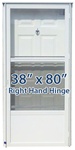38x80 Steel Solid Door with Peephole RH for Mobile Home Manufactured Housing