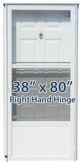 38x80 Steel Solid Door with Peephole RH for Mobile Home Manufactured Housing