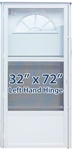 32x72 Aluminum Door Fan Window LH for Mobile Home Manufactured Housing