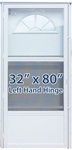 32x80 Aluminum Door Fan Window LH for Mobile Home Manufactured Housing