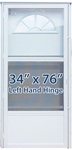 34x76 Aluminum Door Fan Window LH for Mobile Home Manufactured Housing