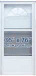 36x76 Aluminum Door Fan Window LH for Mobile Home Manufactured Housing