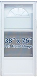 38x76 Aluminum Door Fan Window LH for Mobile Home Manufactured Housing