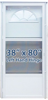 38x80 Aluminum Door Fan Window LH for Mobile Home Manufactured Housing