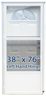 38x76 Steel Door Fan Window LH for Mobile Home Manufactured Housing