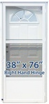 38x76 Steel Door Fan Window RH for Mobile Home Manufactured Housing