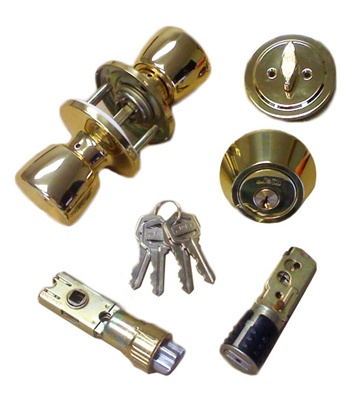 Brass Combination Door Lock Set