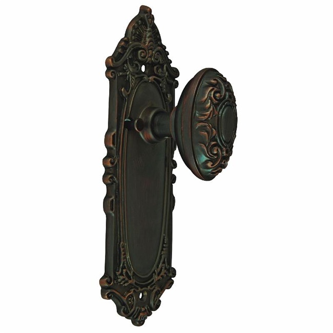 Victorian Oil Rubbed Bronze Egg Knob Passage Door Knob with Escutcheon by  Westmore